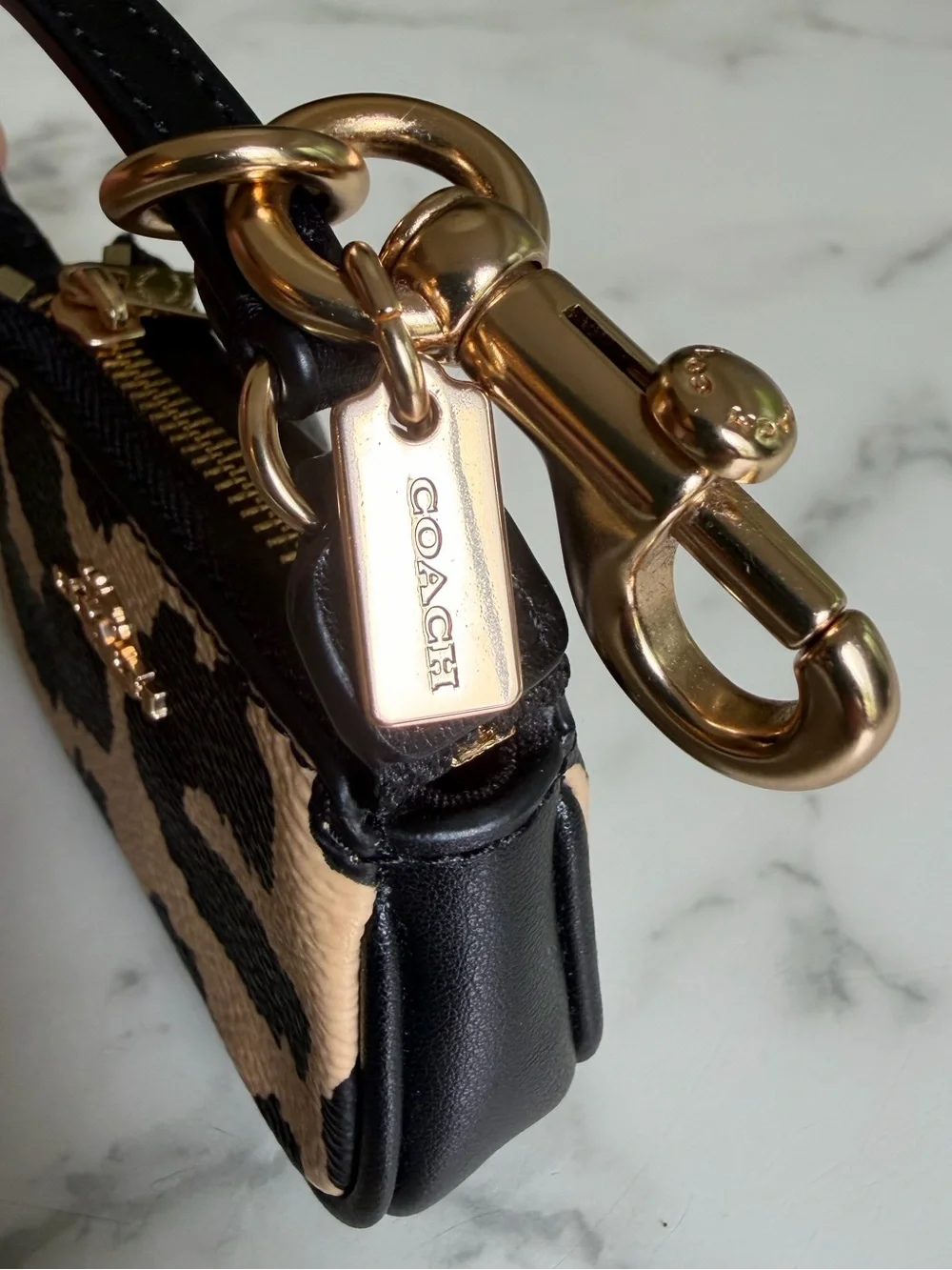 Coach Mini Nolita Bag Charm With Leopard Print CX073 Key Chain